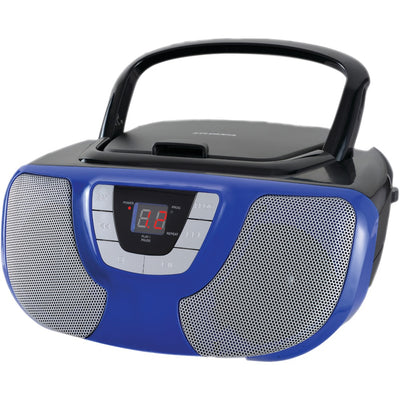 SYLVANIA(R) SRCD1025-BLUE Portable CD Radio Boom Box (Blue)