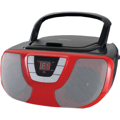 SYLVANIA(R) SRCD1025-RED Portable CD Radio Boom Box (Red)