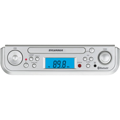 SYLVANIA(R) SKCR2713 Under-Cabinet Bluetooth(R) CD Clock Radio