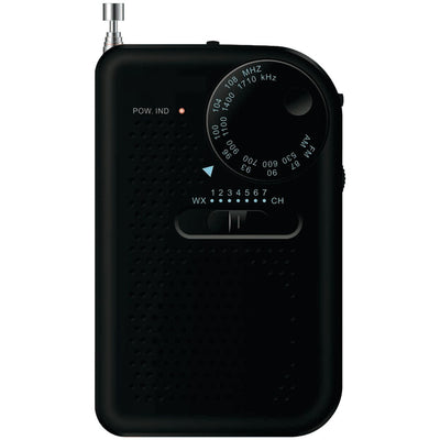 SYLVANIA(R) SRC100-BLACK Portable AM/FM Radio (Black)