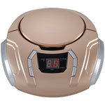 SYLVANIA(R) SRCD261-B-CHAMPAGNE Portable CD Player with AM/FM Radio (Champagne)