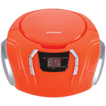 SYLVANIA(R) SRCD261-B-ORANGE Portable CD Player with AM/FM Radio (Orange)