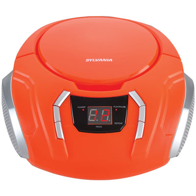 SYLVANIA(R) SRCD261-B-ORANGE Portable CD Player with AM/FM Radio (Orange)