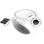 SYLVANIA(R) SRCD261-B-WHITE Portable CD Player with AM/FM Radio (White)