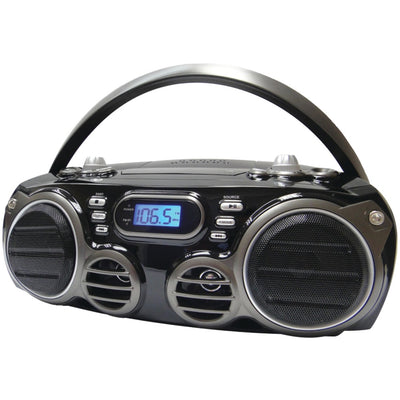 SYLVANIA(R) SRCD682BT Bluetooth(R) Portable CD Radio Boom Box with AM/FM Radio