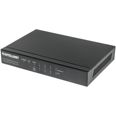 Intellinet Network Solutions(R) 561174 5-Port Gigabit Ethernet PoE+ Switch with SFP Combo Port