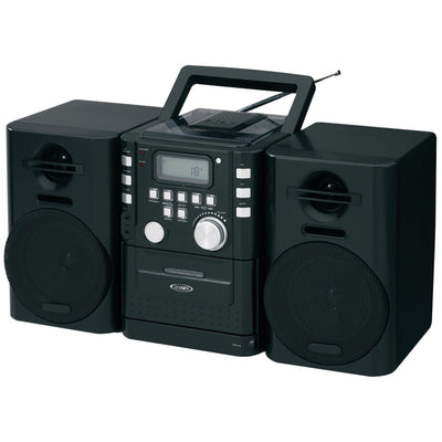JENSEN(R) CD-725 Portable CD Music System with Cassette & FM Stereo Radio