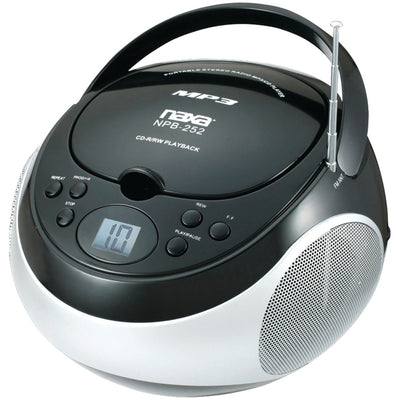 Naxa(R) NPB252BK Portable CD/MP3 Players with AM/FM Stereo (Black)
