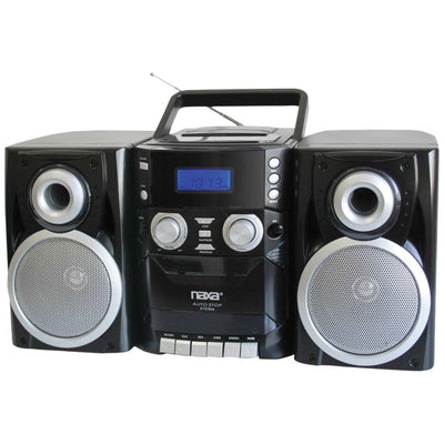 Naxa(R) NPB426 Portable CD Player with AM/FM Radio, Cassette & Detachable Speakers