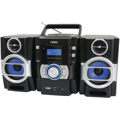 Naxa(R) NPB429 Portable CD/MP3 Player with PLL FM Radio, Detachable Speakers & Remote