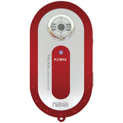 Naxa(R) NR720RD AM/FM Mini Pocket Radio (Red)