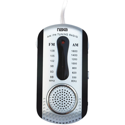 Naxa(R) NR721BK AM/FM Mini Pocket Radio with Speaker (Black)