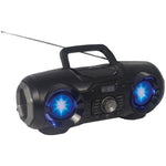 Naxa(R) NPB-274 Portable Bluetooth(R)/MP3/CD/USB/FM PLL Stereo Boom Box with Disco LED Light