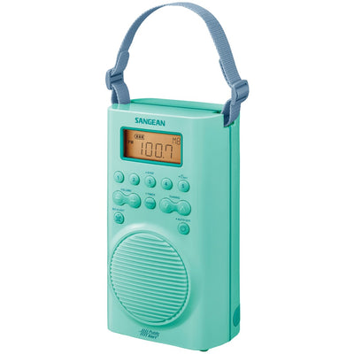 Sangean H205TQ AM/FM/Weather Alert Waterproof Shower Radio (Turquoise)