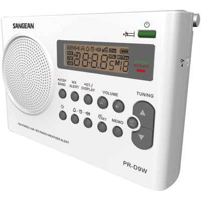 Sangean PR-D9W Portable AM/FM/NOAA(R) Alert Radio with Rechargeable Battery