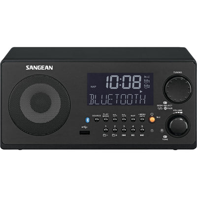 Sangean WR22BK FM-RBDS/AM/USB Bluetooth(R) Digital Tabletop Radio with Remote
