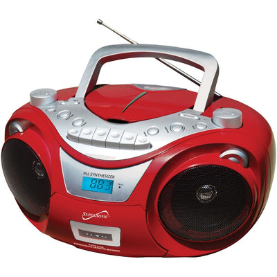 Supersonic(R) SC-739BT RED Portable Bluetooth(R) Audio System (Red)