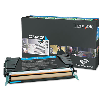 X748h1cg High-Yield Toner, 10000 Page-Yield, Cyan