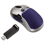 Optical Hd Precision Cordless Gel Mouse, Five-Button/scroll, Blue/sliver