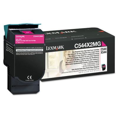 C544x2mg Extra High-Yield Toner, 4,000 Page Yield, Magenta