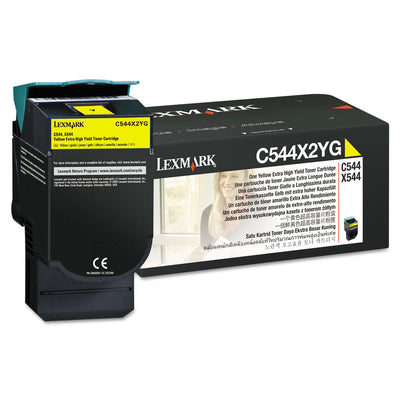 C544x2yg Extra High-Yield Toner, 4,000 Page Yield, Yellow