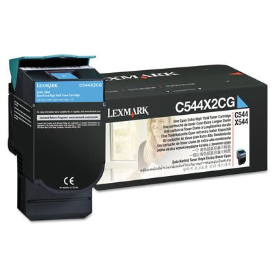 C544x2cg Extra High-Yield Toner, 4,000 Page Yield, Cyan