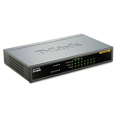 8-Port Fast Ethernet Desktop Switch, 4 Poe Ports, Unmanaged