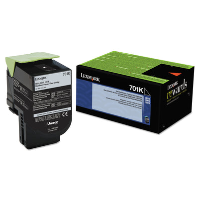 70c10k0 Toner (lex-701k) 1000 Page-Yield, Black