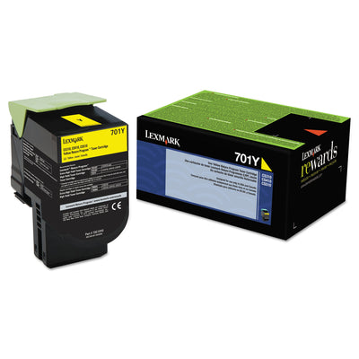 70c10y0 Toner (lex-701y) 1000 Page-Yield,yellow
