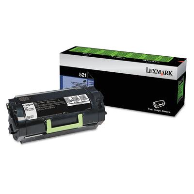 52d1000 (lex-521) Toner, 6000 Page-Yield, Black