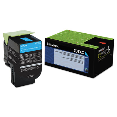70c1xc0 (lex-701xc) Extra High-Yield Toner, 4000 Page-Yield, Cyan
