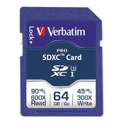 Sdxc Memory Card, Class 10 Uhs-1, 64gb, 600x Transfer Speed