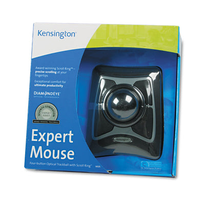 Expert Mouse Wired Trackball, Scroll Ring, Black/silver