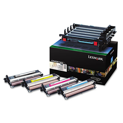 C540x74g Phtocndctor Unit, 1 Black, 1 Cyan, 1 Magenta, 1 Yellow Developer Units