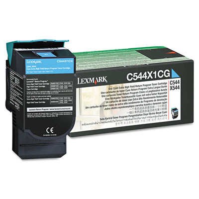 C544x1cg Extra High-Yield Toner, 4000 Page-Yield, Cyan