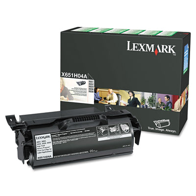 X651h04a High-Yield Toner, 25000 Page-Yield, Black