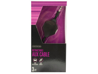 Black Retractable Auxiliary Cable
