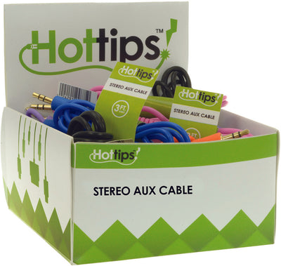 Hottips Tray Pack Audio Cable Assorted- 6 Packs of Case Pack 144