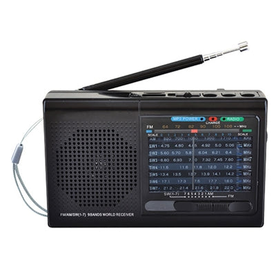 9 Band Radio w Bluetooth Black