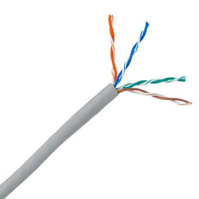 Offex Wholesale CAT5E UTP Grey Solid 1000 foot Ethernet Cable Pull Box
