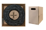 CAT5E, UTP, Bulk Cable, Stranded, 350MHz, 24 AWG, Black, 1000 ft [Electronics]
