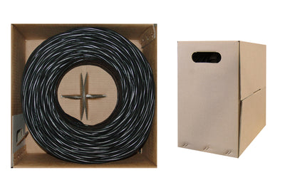CAT5E, UTP, Bulk Cable, Stranded, 350MHz, 24 AWG, Black, 1000 ft [Electronics]