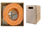 Offex Wholesale CAT5E, UTP, Bulk Cable, Solid, 350MHz, 24 AWG, Orange, 1000 ft