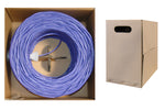 Offex Wholesale CAT5E, UTP, Bulk Cable, Solid, 350MHz, 24 AWG, Purple, 1000 ft