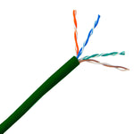 Offex Wholesale CAT5E, UTP, Bulk Cable, Solid, 350MHz, 24 AWG, Green, 1000 ft