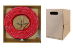 Offex Wholesale CAT5E, UTP, Bulk Cable, Solid, 350MHz, 24 AWG, Red, 1000 ft