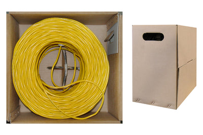 Offex Wholesale CAT5E, UTP, Bulk Cable, Stranded, 350MHz, 24 AWG, Yellow, 100