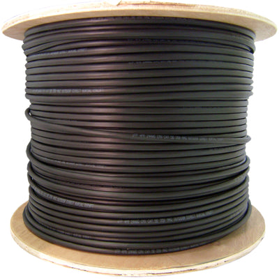 Cable Wholesale Direct Burial/Outdoor rated Cat5e Black Ethernet Cable, Solid, CMX, Gel-Filled, 24 AWG, Spool, 1000 foot