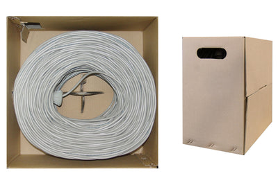 Offex Wholesale CAT6, UTP, Bulk Cable, Solid, Gray, 1000 ft