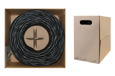 Offex Wholesale CAT6, UTP, Bulk Cable, Solid, Black, 1000 ft [Electronics]